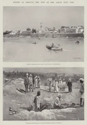 Scenes at Assouan, the Site of the Great Nile Dam